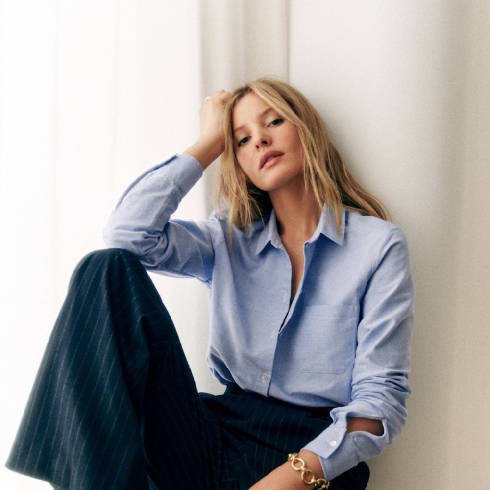 Sezane Sky Blue TOMBOY shirt